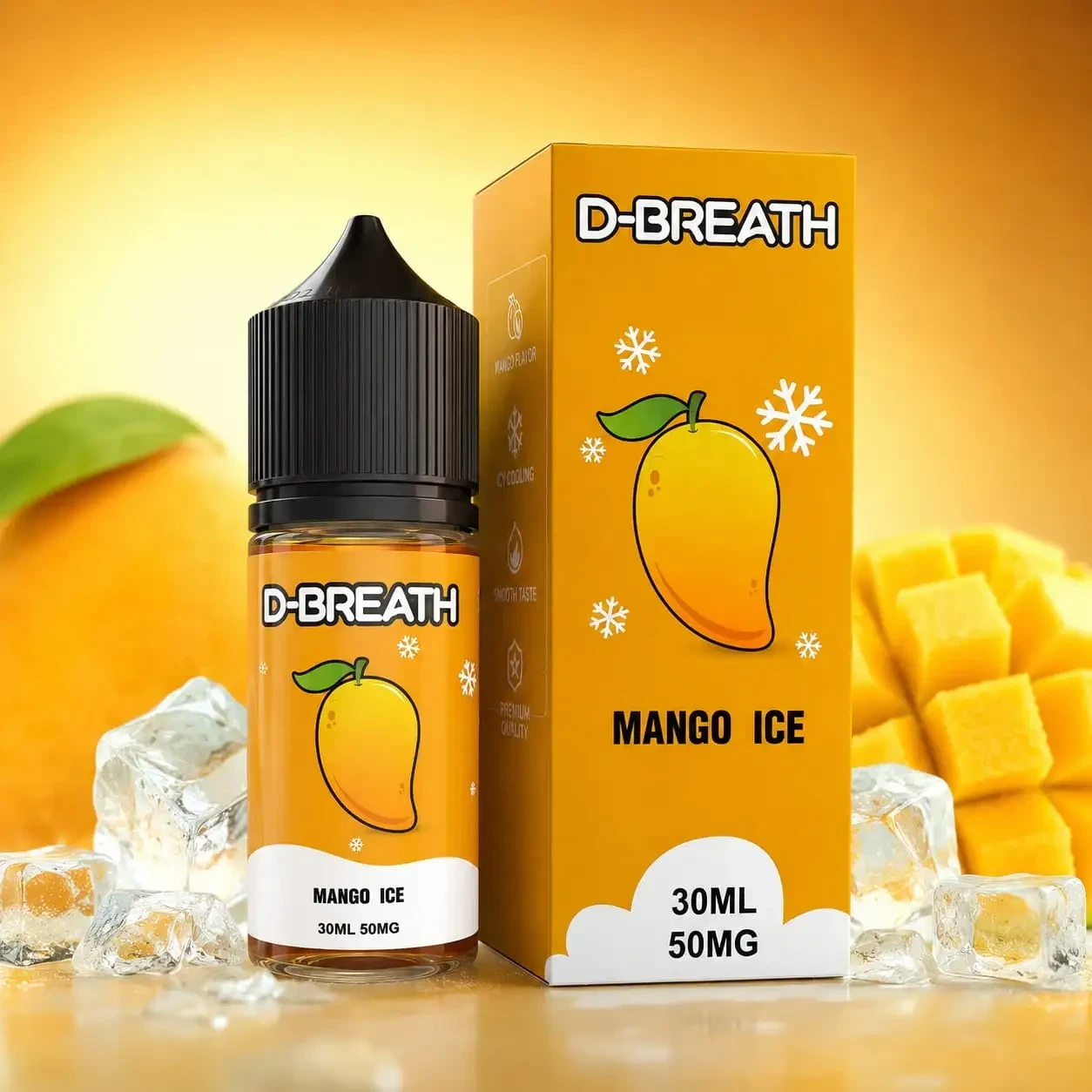 D-BREATH Mango Ice 50MG | 30ML Premium Salt Nicotine E-Liquid